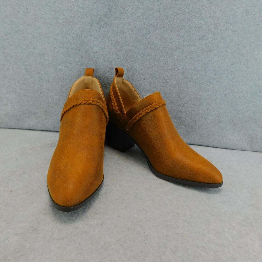 Journee Collection Women's Sophie Ankle Bootie Brown Size 7.5 - Picture 6 of 11